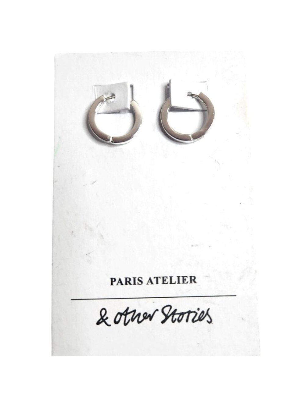 Silver tone Hoop Earrings & Other Stories Paris Atelier unisex jewelry